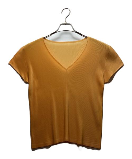 PLEATS PLEASE（プリーツプリーズ）PLEATS PLEASE (プリーツプリーズ) 半袖ブラウス オレンジ サイズ:3の古着・服飾アイテム