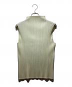PLEATS PLEASEプリーツプリーズ）の古着「ノースリーブブラウス」｜アイボリー