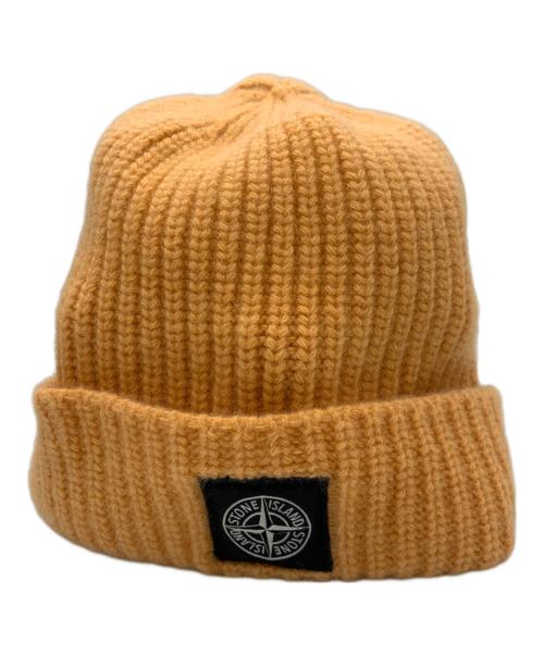 STONE ISLAND（ストーンアイランド）STONE ISLAND (ストーンアイランド) ニット帽 オレンジの古着・服飾アイテム