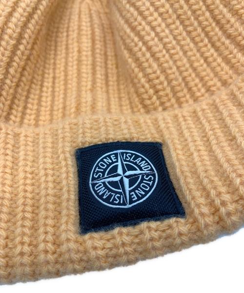 STONE ISLAND（ストーンアイランド）STONE ISLAND (ストーンアイランド) ニット帽 オレンジの古着・服飾アイテム