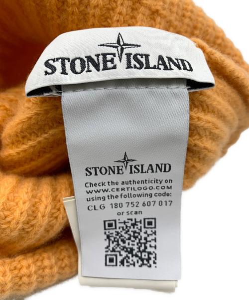 STONE ISLAND（ストーンアイランド）STONE ISLAND (ストーンアイランド) ニット帽 オレンジの古着・服飾アイテム
