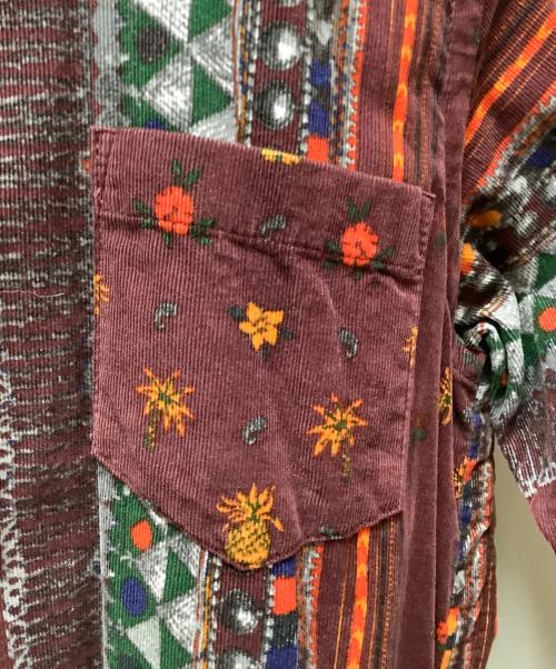 sacai（サカイ）sacai (サカイ) コーデュロイシャツ ワインレッド サイズ:3の古着・服飾アイテム