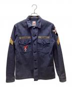 MARKAマーカ）の古着「ミリタリーシャツ」｜ネイビー