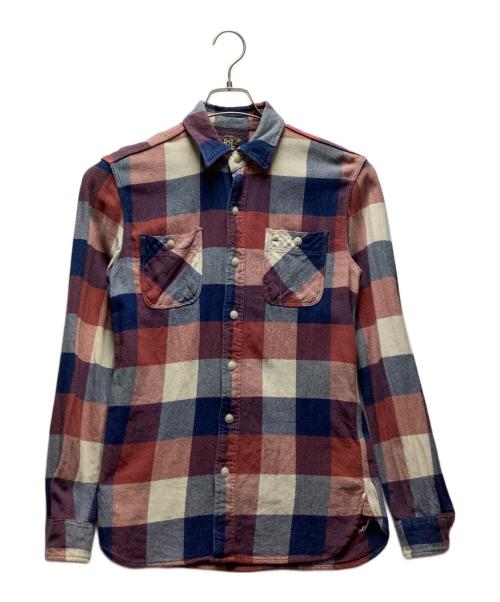 RRL（ダブルアールエル）RRL (ダブルアールエル) ネルシャツ レッド サイズ:Sの古着・服飾アイテム