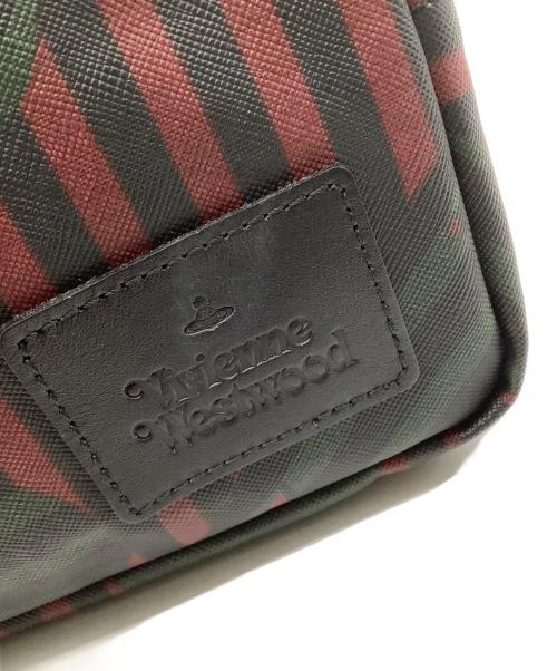 Vivienne Westwood（ヴィヴィアンウエストウッド）Vivienne Westwood (ヴィヴィアンウエストウッド) ボディーバッグ レッド×ブラック×グリーンの古着・服飾アイテム
