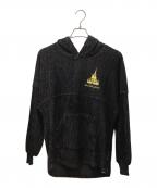 DISNEYディズニー）の古着「プルオーバーパーカー」｜ブラック×ゴールド
