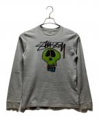 stussyステューシー）の古着「長袖カットソー」｜グレー