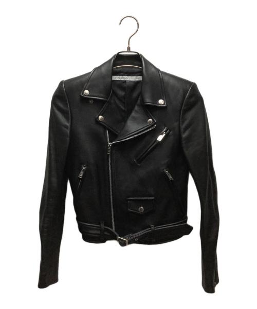 JOHN LAWRENCE SULLIVAN（ジョン ローレンス サリバン）JOHN LAWRENCE SULLIVAN (ジョン ローレンス サリバン) ラムレザージャケット ブラック サイズ:6の古着・服飾アイテム