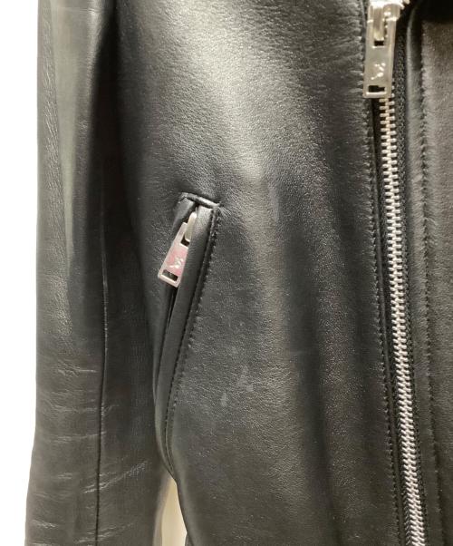 JOHN LAWRENCE SULLIVAN（ジョン ローレンス サリバン）JOHN LAWRENCE SULLIVAN (ジョン ローレンス サリバン) ラムレザージャケット ブラック サイズ:6の古着・服飾アイテム