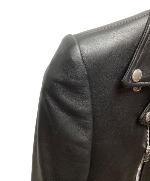 JOHN LAWRENCE SULLIVAN（ジョン ローレンス サリバン）JOHN LAWRENCE SULLIVAN (ジョン ローレンス サリバン) ラムレザージャケット ブラック サイズ:6の古着・服飾アイテム