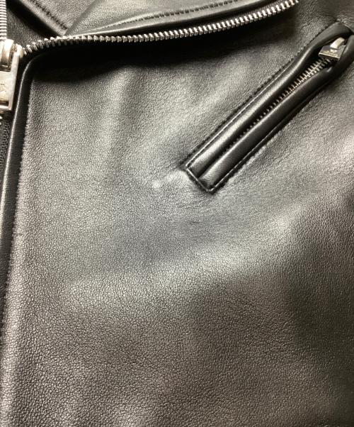 JOHN LAWRENCE SULLIVAN（ジョン ローレンス サリバン）JOHN LAWRENCE SULLIVAN (ジョン ローレンス サリバン) ラムレザージャケット ブラック サイズ:6の古着・服飾アイテム