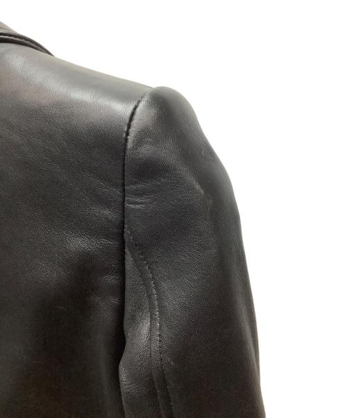 JOHN LAWRENCE SULLIVAN（ジョン ローレンス サリバン）JOHN LAWRENCE SULLIVAN (ジョン ローレンス サリバン) ラムレザージャケット ブラック サイズ:6の古着・服飾アイテム