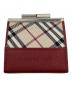 BURBERRY（バーバリー）の古着「がま口コインケース」｜レッド×ベージュ