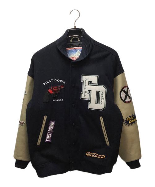FIRST DOWN（ファーストダウン）FIRST DOWN (ファーストダウン) スタジャン ネイビー サイズ:Mの古着・服飾アイテム