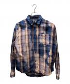 JORDAN×AWAKEジョーダン×アウェイク）の古着「フランネルシャツ」｜ブルー