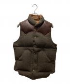 RockyMountainFeatherBedロッキーマウンテンフェザーベッド）の古着「切替ダウンベスト」｜ブラウン