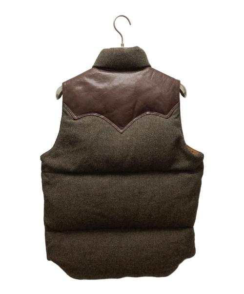 RockyMountainFeatherBed（ロッキーマウンテンフェザーベッド）RockyMountainFeatherBed (ロッキーマウンテンフェザーベッド) 切替ダウンベスト ブラウン サイズ:36の古着・服飾アイテム
