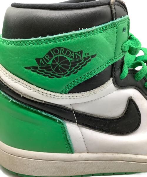 NIKE（ナイキ）NIKE (ナイキ) Air Jordan 1 Retro High Lucky Green ブラック×グリーン サイズ:27の古着・服飾アイテム