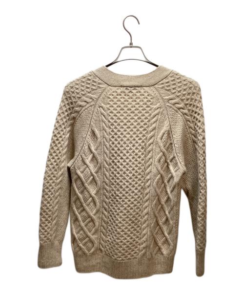 23区（ニジュウサンク）23区 (ニジュウサンク) 厚手カーディガン アイボリー サイズ:Sの古着・服飾アイテム