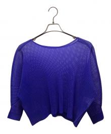 PLEATS PLEASE（プリーツプリーズ）の古着「長袖カットソー」｜ブルー