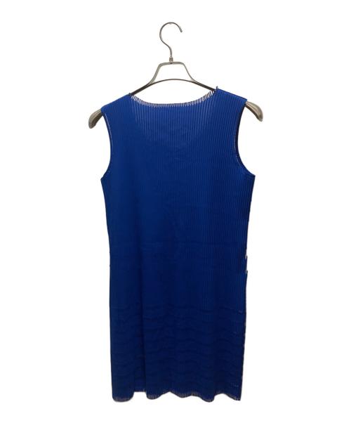 PLEATS PLEASE（プリーツプリーズ）PLEATS PLEASE (プリーツプリーズ) ノースリーブカットソー ブルー サイズ:3の古着・服飾アイテム