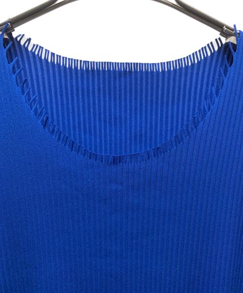 PLEATS PLEASE（プリーツプリーズ）PLEATS PLEASE (プリーツプリーズ) ノースリーブカットソー ブルー サイズ:3の古着・服飾アイテム