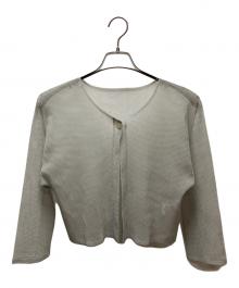 PLEATS PLEASE（プリーツプリーズ）の古着「薄手カーディガン」｜ベージュ