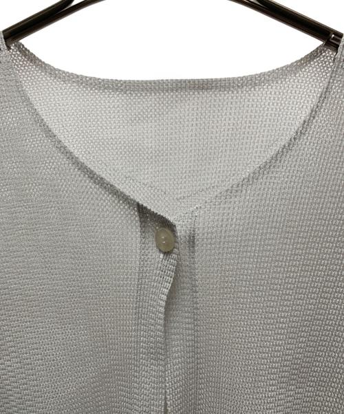 PLEATS PLEASE（プリーツプリーズ）PLEATS PLEASE (プリーツプリーズ) 薄手カーディガン ベージュ サイズ:3の古着・服飾アイテム