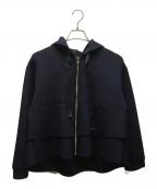 jenaジェナ）の古着「フリル切替パーカー」｜ネイビー