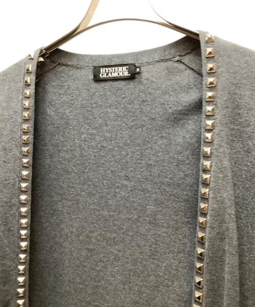 Hysteric Glamour（ヒステリックグラマー）Hysteric Glamour (ヒステリックグラマー) 薄手カーディガン グレー サイズ:Mの古着・服飾アイテム