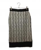 MARY QUANTマリークヮント）の古着「ニットスカート」｜ホワイト×ブラック