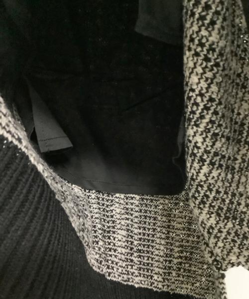 MARY QUANT（マリークヮント）MARY QUANT (マリークヮント) ニットスカート ホワイト×ブラック サイズ:Mの古着・服飾アイテム