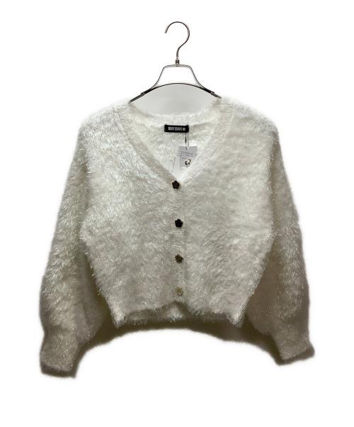 MARY QUANT（マリークヮント）MARY QUANT (マリークヮント) 厚手カーディガン ホワイト サイズ:Mの古着・服飾アイテム