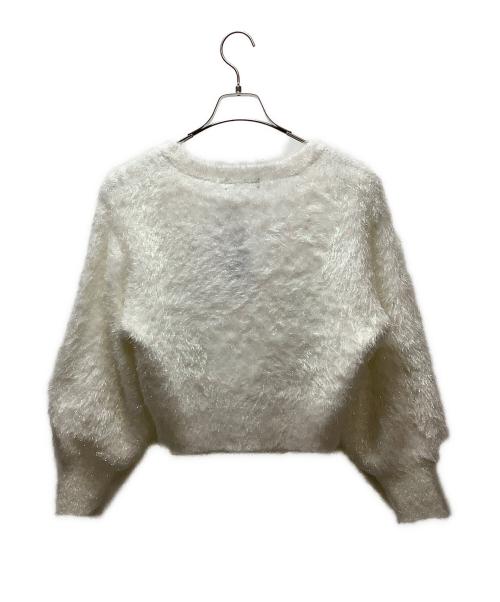 MARY QUANT（マリークヮント）MARY QUANT (マリークヮント) 厚手カーディガン ホワイト サイズ:Mの古着・服飾アイテム