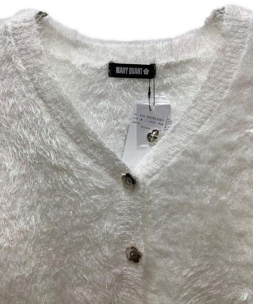 MARY QUANT（マリークヮント）MARY QUANT (マリークヮント) 厚手カーディガン ホワイト サイズ:Mの古着・服飾アイテム