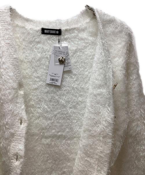 MARY QUANT（マリークヮント）MARY QUANT (マリークヮント) 厚手カーディガン ホワイト サイズ:Mの古着・服飾アイテム