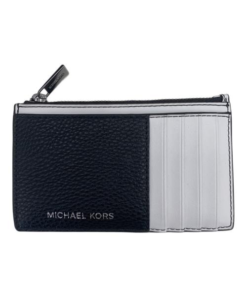 MICHAEL KORS（マイケル・コース）MICHAEL KORS (マイケル・コース) カードケース ホワイト×ブラックの古着・服飾アイテム