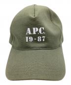 A.P.C.アーペーセー）の古着「ロゴキャップ」｜グリーン