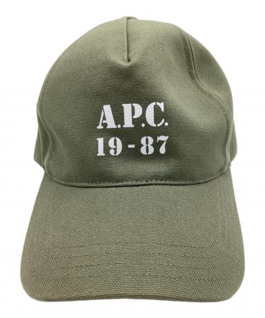 中古・古着通販】A.P.C. (アーペーセー) ロゴキャップ グリーン