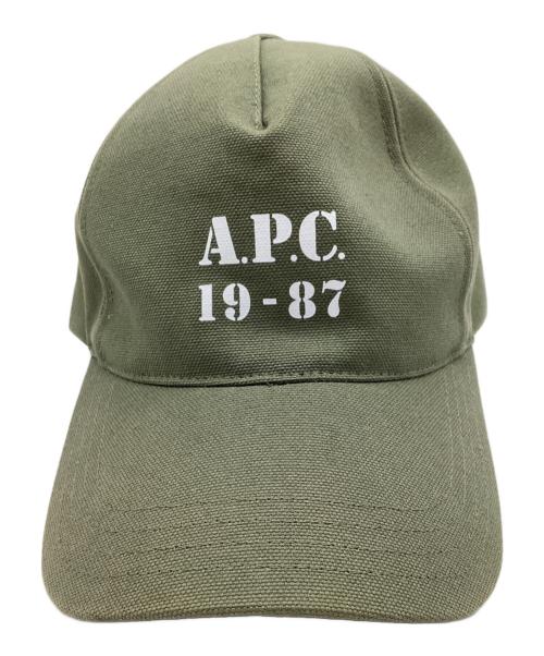 A.P.C.（アーペーセー）A.P.C. (アーペーセー) ロゴキャップ グリーンの古着・服飾アイテム