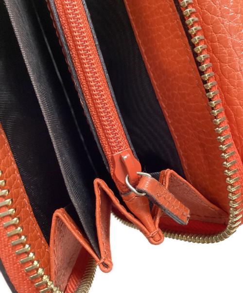 GUCCI（グッチ）GUCCI (グッチ) ラウンドファスナー財布 オレンジの古着・服飾アイテム
