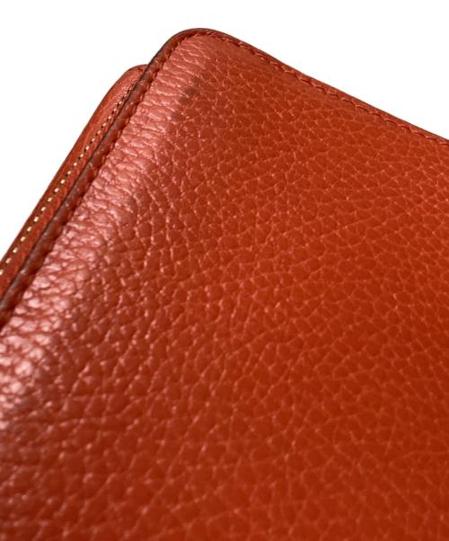 GUCCI（グッチ）GUCCI (グッチ) ラウンドファスナー財布 オレンジの古着・服飾アイテム