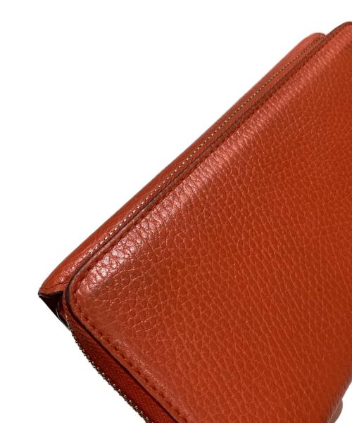 GUCCI（グッチ）GUCCI (グッチ) ラウンドファスナー財布 オレンジの古着・服飾アイテム