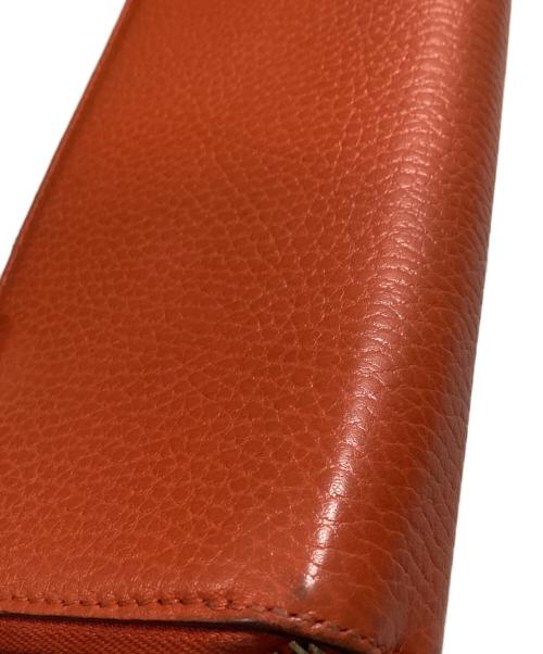 GUCCI（グッチ）GUCCI (グッチ) ラウンドファスナー財布 オレンジの古着・服飾アイテム