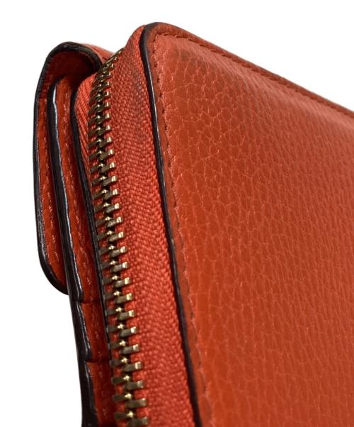 GUCCI（グッチ）GUCCI (グッチ) ラウンドファスナー財布 オレンジの古着・服飾アイテム