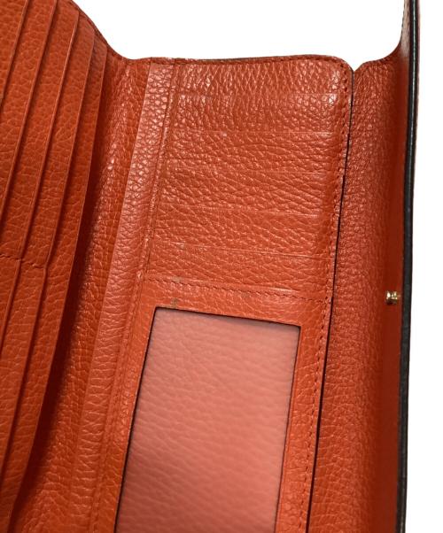 GUCCI（グッチ）GUCCI (グッチ) ラウンドファスナー財布 オレンジの古着・服飾アイテム