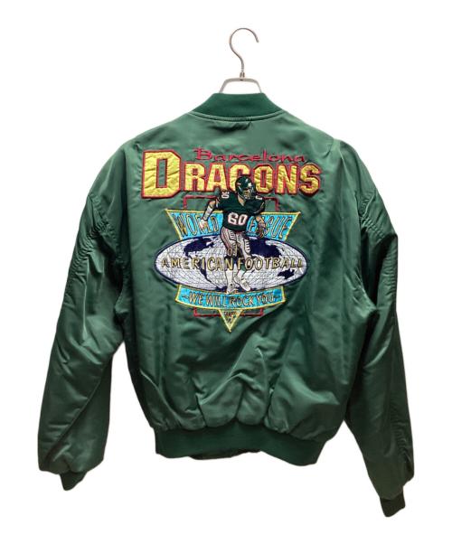 Barcelona DRAGONS（バスセロナドラゴンズ）Barcelona DRAGONS (バスセロナドラゴンズ) ブルゾン グリーン サイズ:Mの古着・服飾アイテム