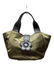 MARY QUANT（マリークヮント）の古着「フラップトートバッグ」｜カーキ