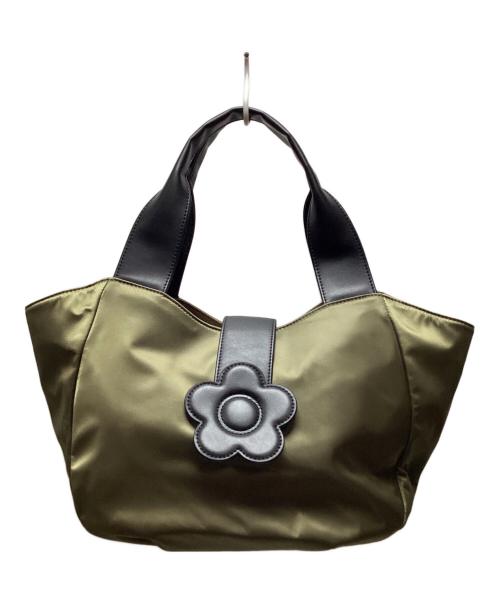 MARY QUANT（マリークヮント）MARY QUANT (マリークヮント) フラップトートバッグ カーキの古着・服飾アイテム