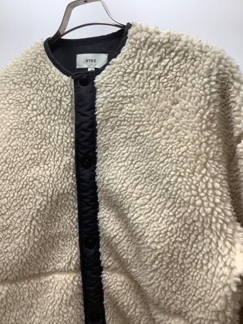 HYKE（ハイク）HYKE (ハイク) ボアジャケット アイボリー×ブラック サイズ:SIZE3の古着・服飾アイテム